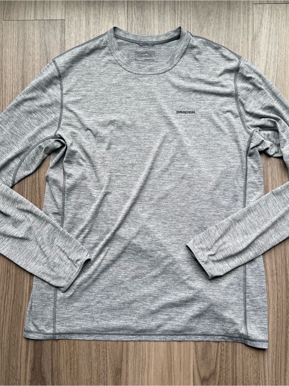 Patagonia Long-Sleeve Tech Shirt in Heather Gray